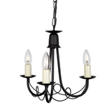 Minster Trio Black Metal Chandelier