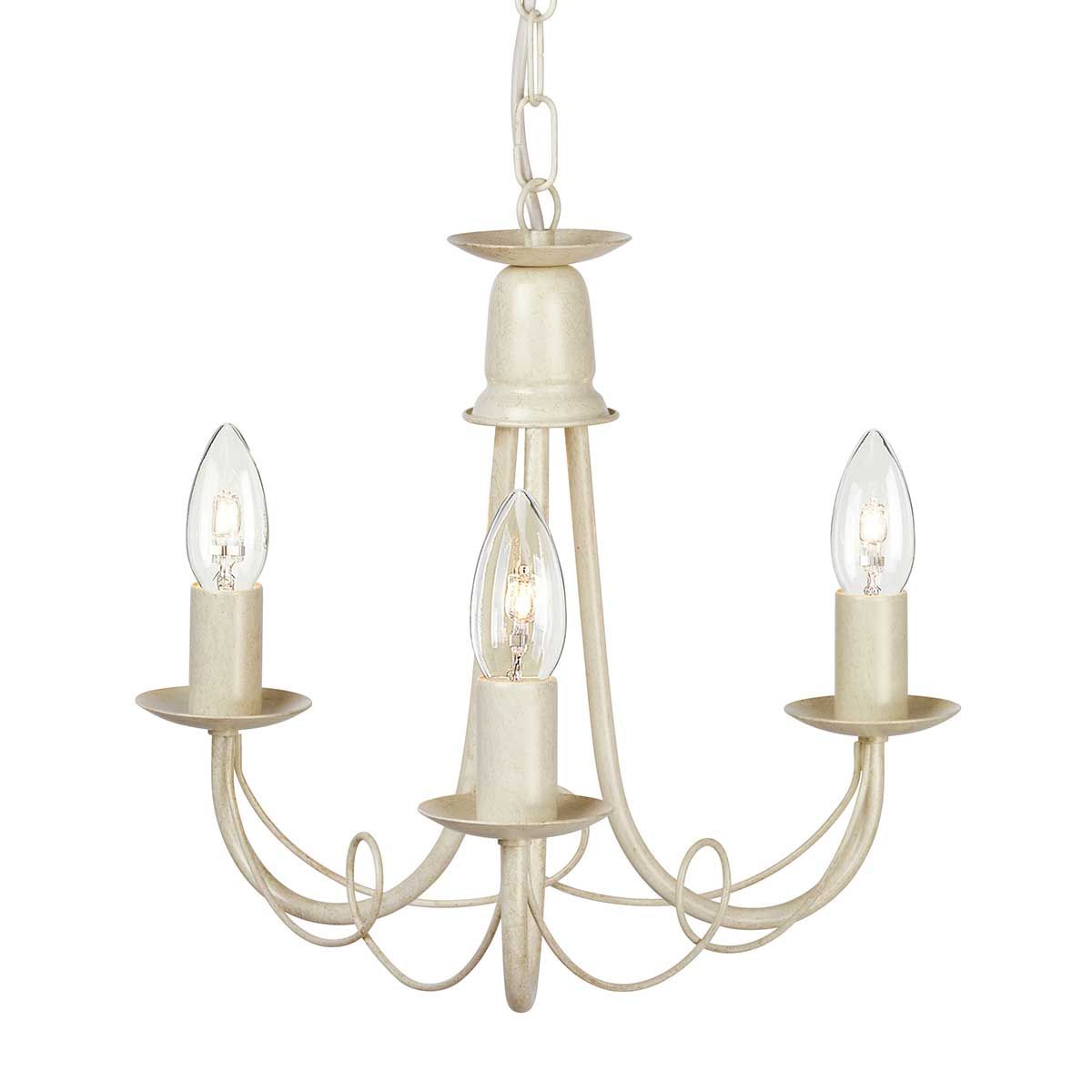 Minster Elegance 3-Light Chandelier in Ivory Gold