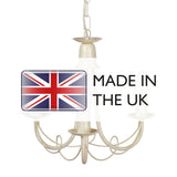 Minster Elegance 3-Light Chandelier in Ivory Gold