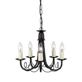 Black Minster 5-Light Metal Chandelier