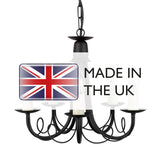 Black Minster 5-Light Metal Chandelier