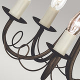 Elegant 5-Light Black & Gold Chandelier with Looped Drapes
