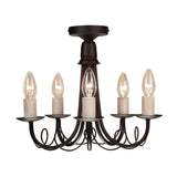 Black Minster 5-Light Metal Chandelier