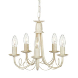 Elegant Minster 5-Light Chandelier in Ivory and Gold