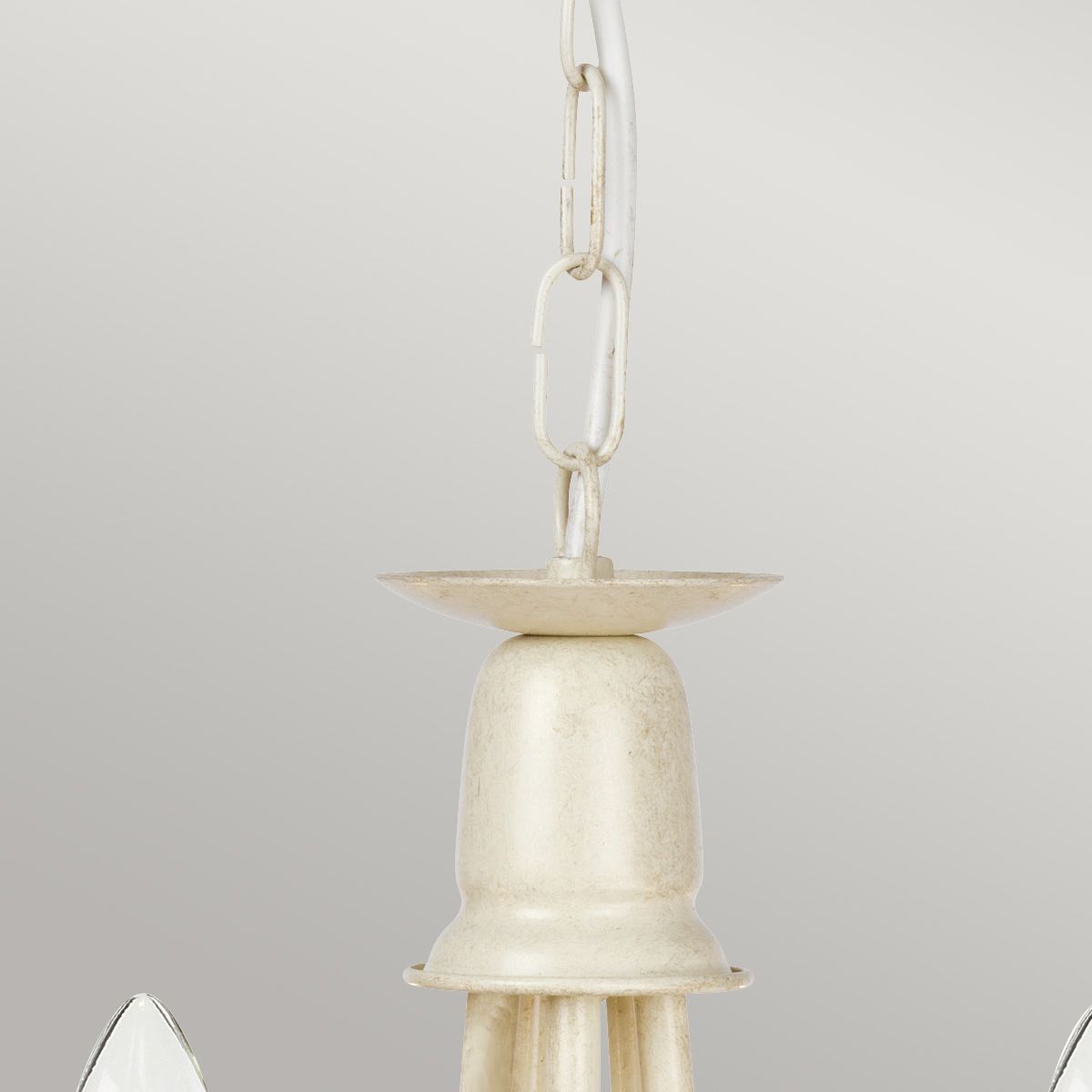 Elegant Minster 5-Light Chandelier in Ivory and Gold