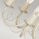 Elegant Minster 5-Light Chandelier in Ivory and Gold