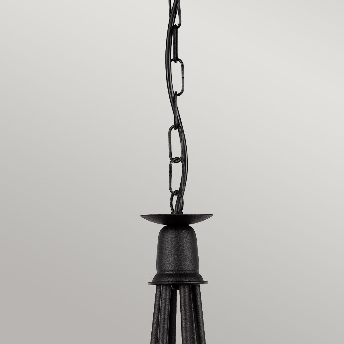 Minster 6-Light Black Metal Chandelier