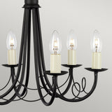 Minster 6-Light Black Metal Chandelier