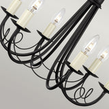 Minster 6-Light Black Metal Chandelier