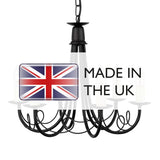 Minster 6-Light Black Metal Chandelier