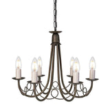 Elegant Minster 6-Light Black and Gold Chandelier