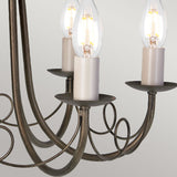 Elegant Minster 6-Light Black and Gold Chandelier