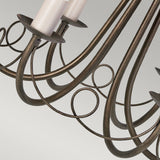 Elegant Minster 6-Light Black and Gold Chandelier