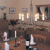 Elegant Minster 6-Light Black and Gold Chandelier