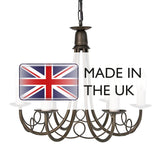 Elegant Minster 6-Light Black and Gold Chandelier