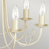 Elegant Ivory Gold Minster Chandelier with Hand Blown Glass