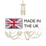 Elegant Ivory Gold Minster Chandelier with Hand Blown Glass