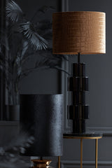 Glossy Black Nino Lamp Stand Ø18x65 cm