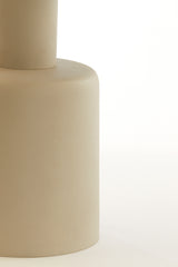 Beige Milaki Round Side Table 39x52 cm