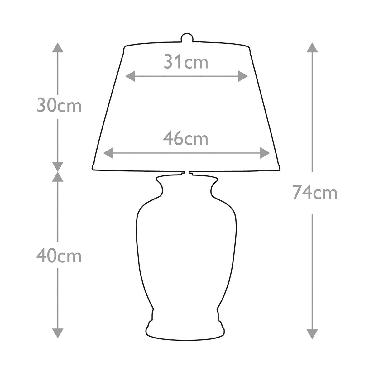 Morris Elegant Gold and Black Porcelain Table Lamp with Shade