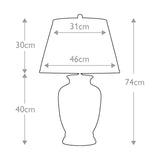 Morris Elegant Gold and Black Porcelain Table Lamp with Shade