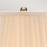 Elegant Gold and Black Porcelain Morris Table Lamp with Included Shade