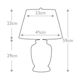 Elegant Gold and Black Porcelain Morris Table Lamp with Included Shade