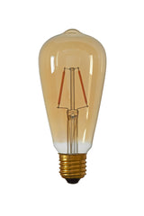 Dimmable Amber LED Bulb 2W E27 - Ø6.5x14.5 cm
