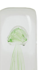 Glowing Green Jellyfish Glass Ornament 5.5x5.5x13 cm