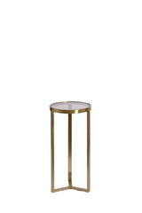 Column Vase Ø30x60.5 cm in Retiro Glass with Brown and Light Gold Finish