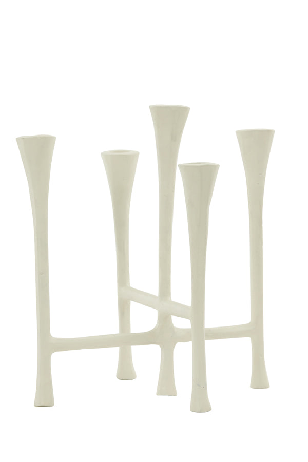 Elegant Cream 7-Light Candle Holder 26x23x45 cm