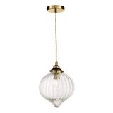 Mya Pendant Antique Brass Glass