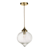 Mya Pendant Antique Brass Glass