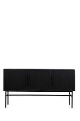 Sleek Black Abage Wood Cabinet 150x40x80 cm