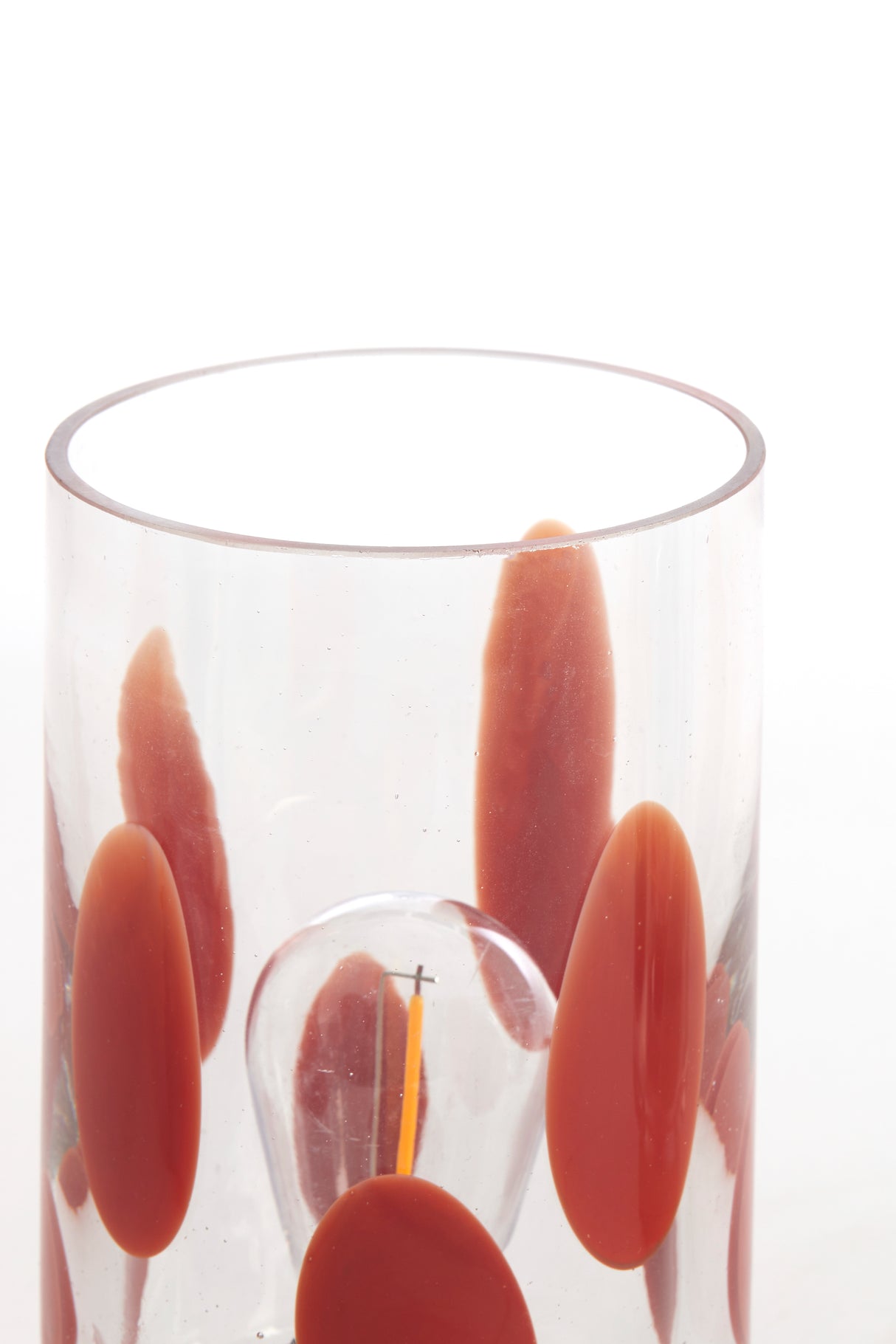LED Table Lamp 10x17 cm Neon Glass Clear-Coral