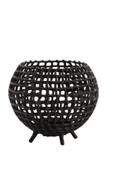 Matte Black Purcina Tealight Holder Ø20x17 cm