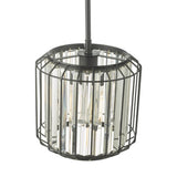 Naeva Pendant Satin Black & Crystal