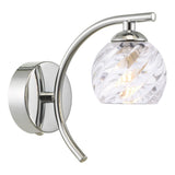 Nakita Wall Light Polished Chrome With Twisted Open Glass