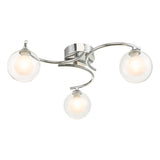 Nakita 3 Light Semi Flush Polished Chrome Frame Only
