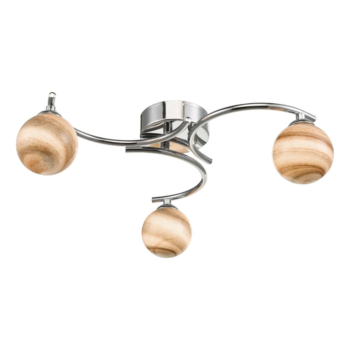 Nakita 3 Light Semi Flush Polished Chrome Frame Only