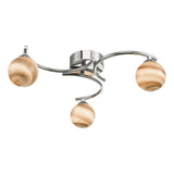 Nakita 3 Light Semi Flush Polished Chrome Frame Only