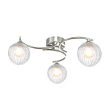 Nakita 3 Light Semi Flush Polished Chrome With Clear/Opal Glass