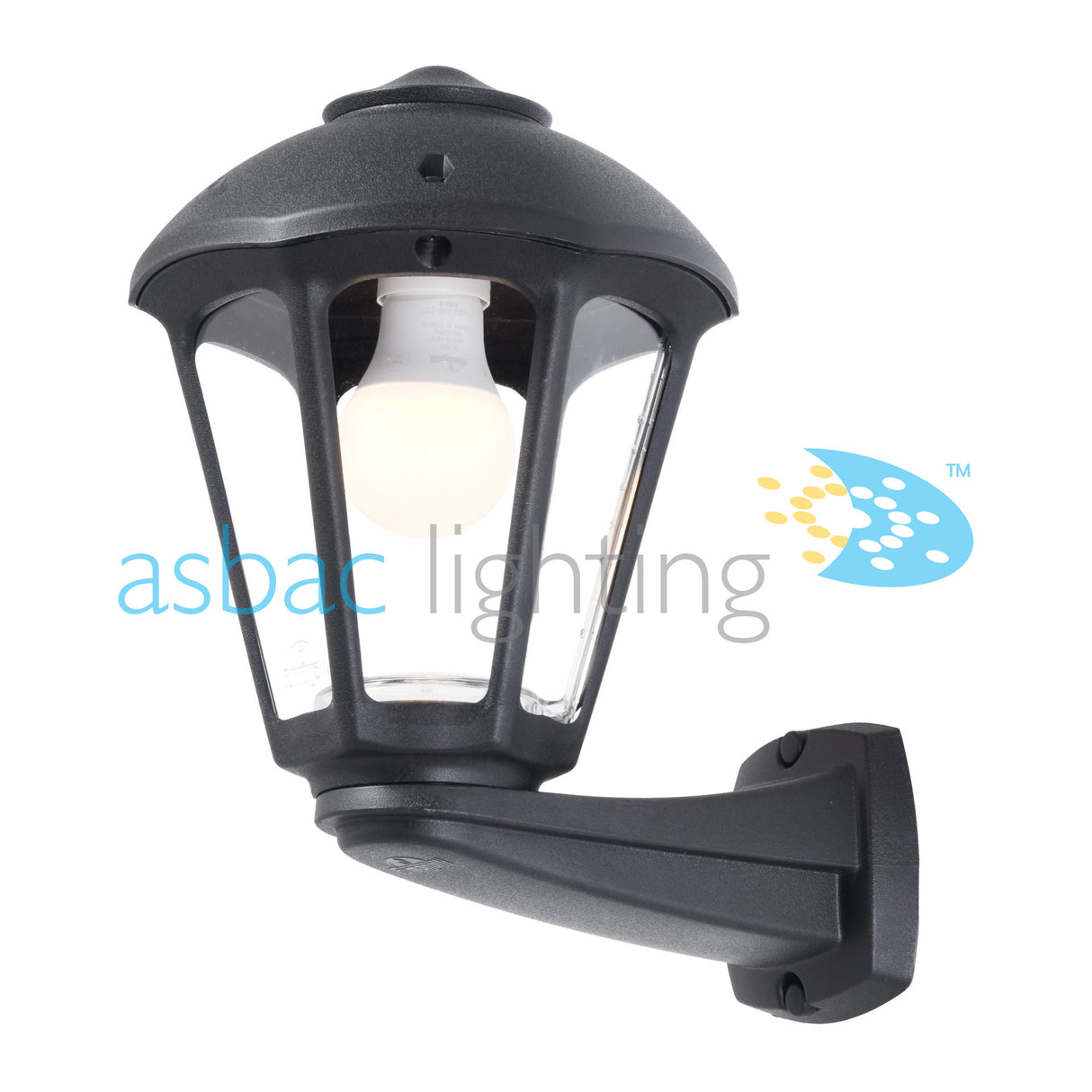 Giampy Nardo E27 (No Lamp), Modern Wall Lantern, Black/Clear