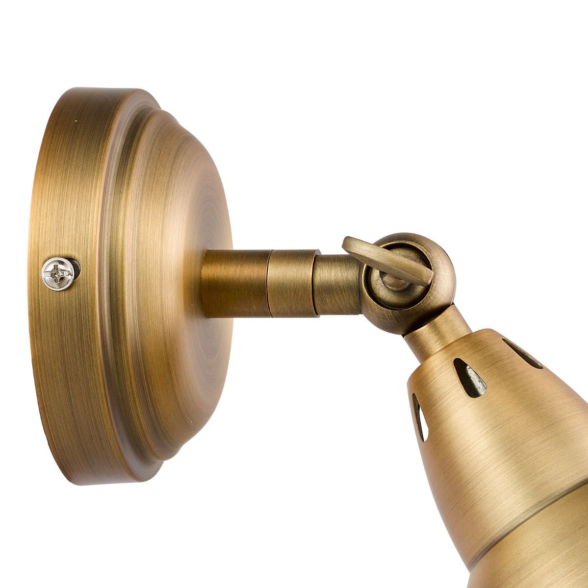 Nathaniel Single Wall Spotlight Aged Brass