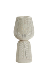 Cream Elegance: Aboso Table Lamp Ø18x42 cm