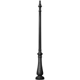Nebo Post with door 2500mm Black (60mm spigot)