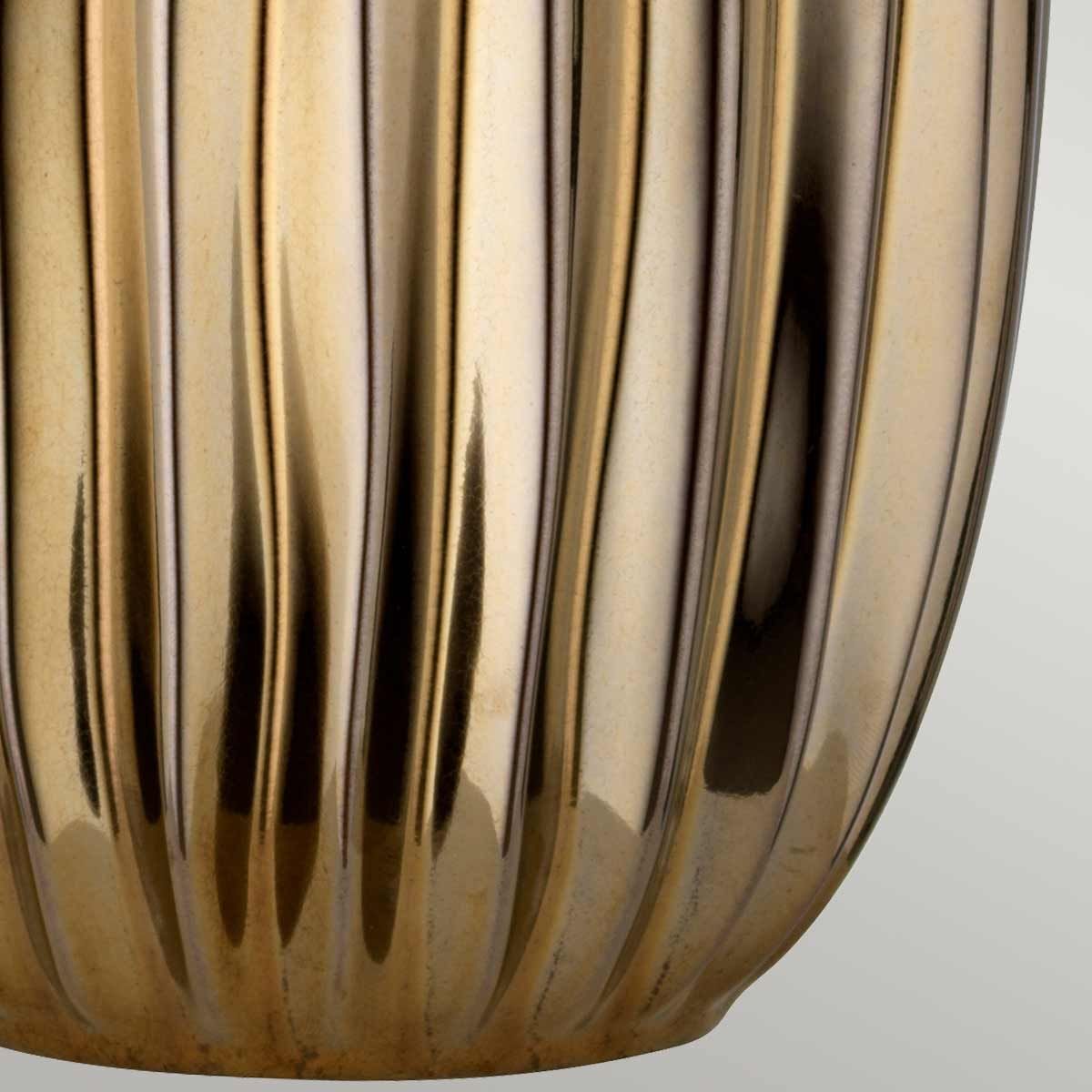Elegant Newham Bronze Ceramic Table Lamp with Pearl Satin Shade