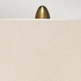Elegant Newham Bronze Ceramic Table Lamp with Pearl Satin Shade