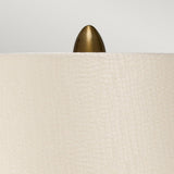 Elegant Bronze Ceramic Table Lamp with Pearl Satin Shade