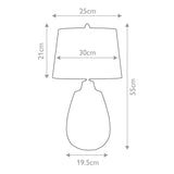 Elegant Bronze Ceramic Table Lamp with Pearl Satin Shade
